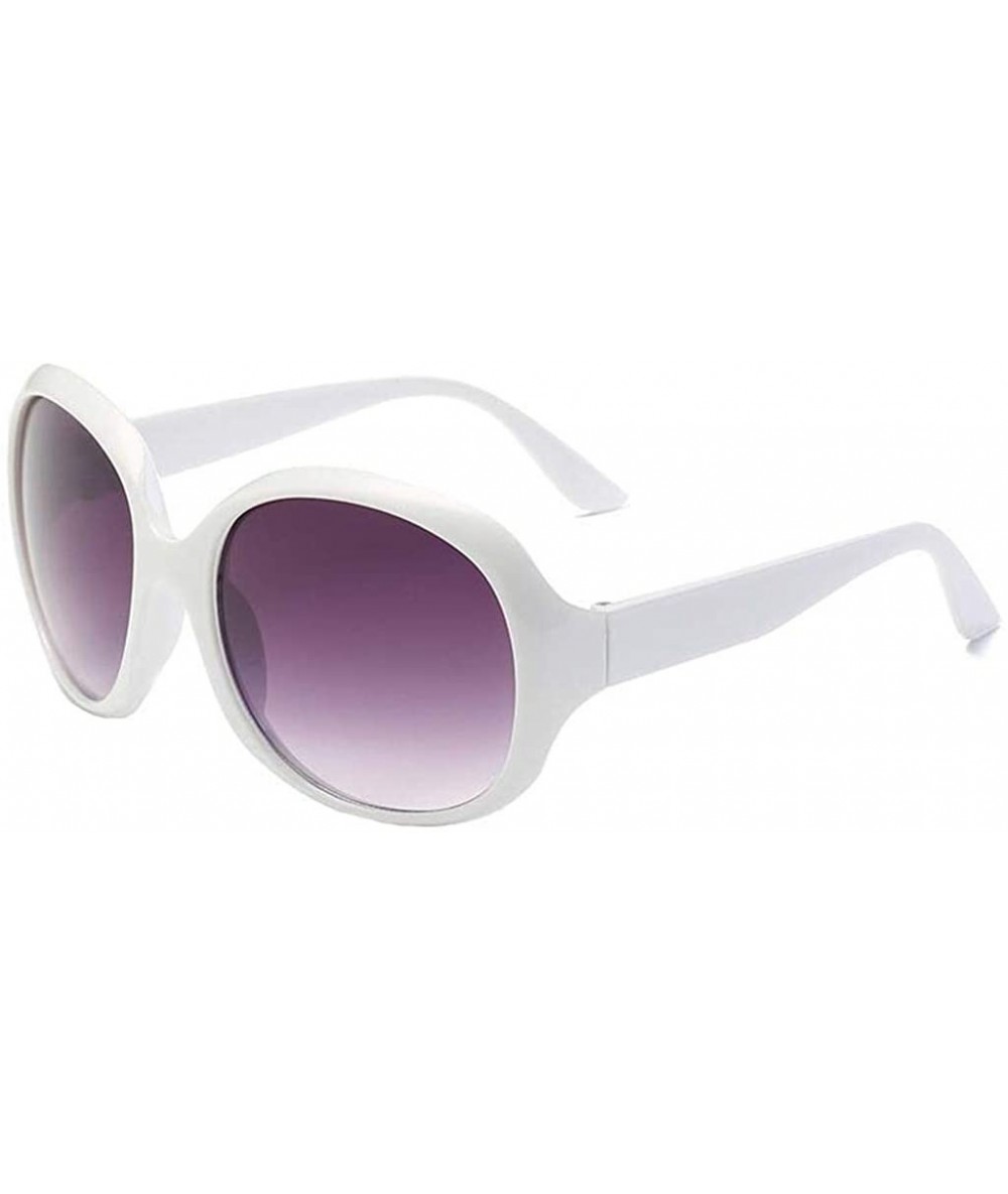 Oval Oversize Sunglasses Lightweight Composite-UV400 Lens Oval Sunglasses - White - CX1903YMLL4 $19.88