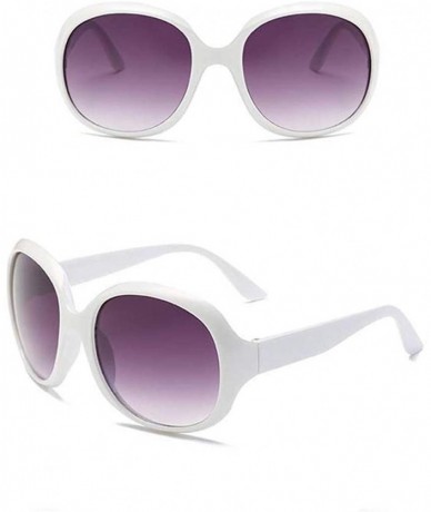 Oval Oversize Sunglasses Lightweight Composite-UV400 Lens Oval Sunglasses - White - CX1903YMLL4 $19.88