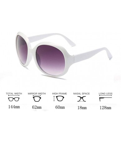 Oval Oversize Sunglasses Lightweight Composite-UV400 Lens Oval Sunglasses - White - CX1903YMLL4 $19.88