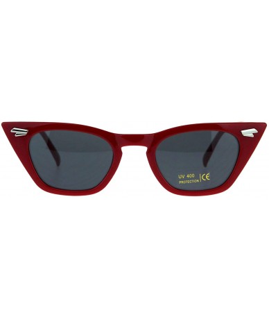 Rectangular Trapezoid Shape Cateye Sunglasses Womens Vintage Retro Fashion Shades - Red - CB18EE7YTAG $19.65