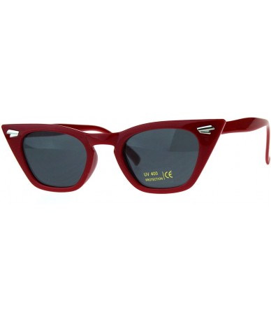 Rectangular Trapezoid Shape Cateye Sunglasses Womens Vintage Retro Fashion Shades - Red - CB18EE7YTAG $19.65