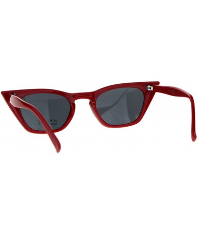 Rectangular Trapezoid Shape Cateye Sunglasses Womens Vintage Retro Fashion Shades - Red - CB18EE7YTAG $19.65