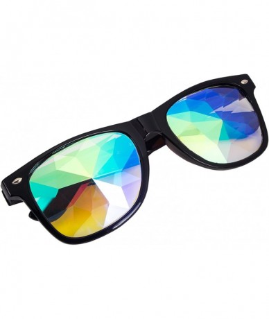 Goggle Festivals Kaleidoscope Glasses Rainbow Prism Sunglasses Goggles - Black+yellow Style 1 - CC18DWGGY2Y $46.91