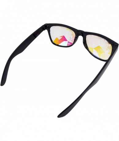 Goggle Festivals Kaleidoscope Glasses Rainbow Prism Sunglasses Goggles - Black+yellow Style 1 - CC18DWGGY2Y $46.91