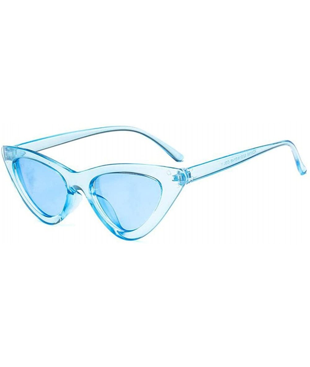 Goggle Fashion Cat Eye Sunglasses Vintage Mod Style Retro Eyewear - Blue - C8189U7CWUA $31.24