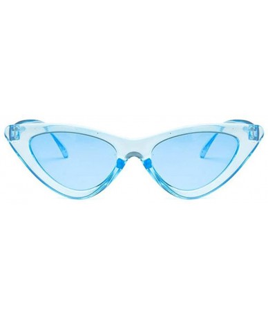 Goggle Fashion Cat Eye Sunglasses Vintage Mod Style Retro Eyewear - Blue - C8189U7CWUA $31.24