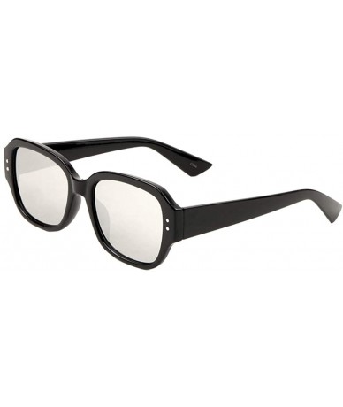 Butterfly Rounded Square Two Dots Butterfly Sunglasses - Grey - CG197R3R5LL $27.56