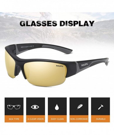 Sport ROUPAI Polarized Designer Fashion Sports Sunglasses for Baseball Cycling Fishing Golf TR78 Superlight Frame - C018Q8KRW...