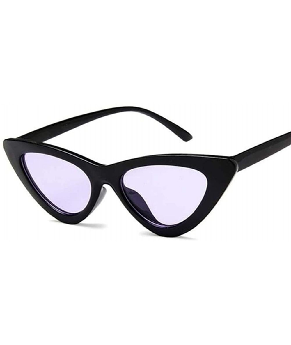 Cat Eye Retro Small Sunglasses-Polarized Shade Glasses With Classic Narrow Cat Eye Lens - E - C81905Z4Q2S $52.96