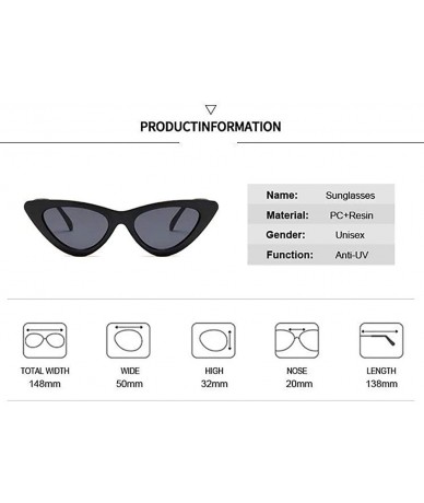 Cat Eye Retro Small Sunglasses-Polarized Shade Glasses With Classic Narrow Cat Eye Lens - E - C81905Z4Q2S $52.96