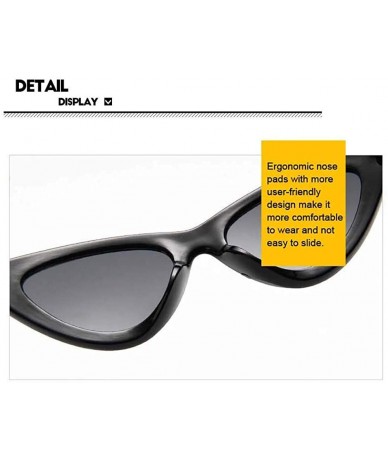 Cat Eye Retro Small Sunglasses-Polarized Shade Glasses With Classic Narrow Cat Eye Lens - E - C81905Z4Q2S $52.96