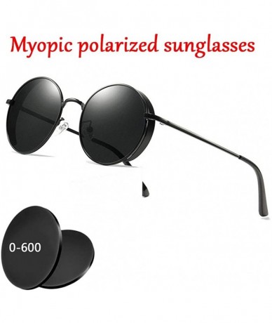 Round Fashion Lady Round Nearsighted Polarized Sunglasses Brand Designer Ladies Myopia Sun Glasses - CT18U28R7HG $31.67