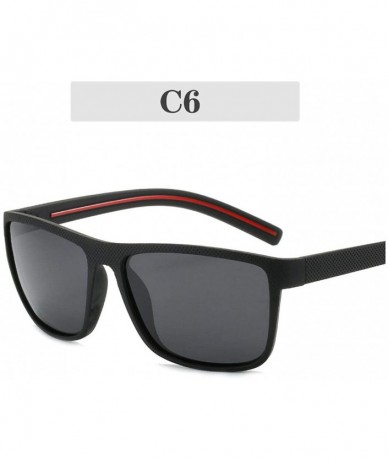 Sport Vintage Sports Style Polarized Sunglasses Men Black Driving Square Sunglass Shades Women Luxury Sun Glasses - C6 - C719...