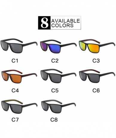 Sport Vintage Sports Style Polarized Sunglasses Men Black Driving Square Sunglass Shades Women Luxury Sun Glasses - C6 - C719...