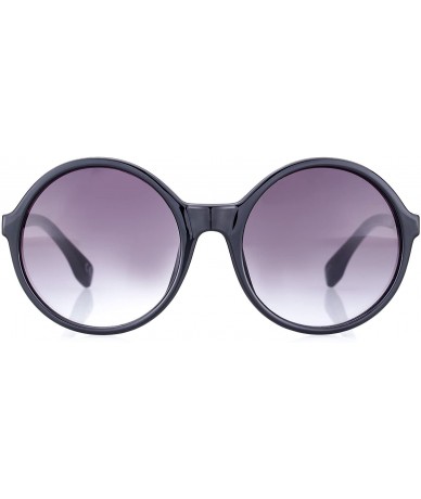 Round Linno Fashion Vintage Round Women Sunglasses 100% UV protection - Gradient Grey - CY19C9KKE6E $23.80