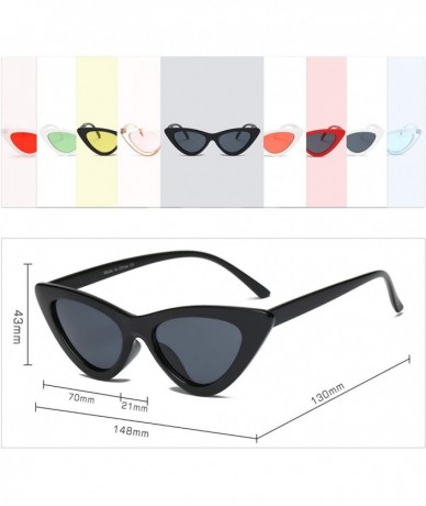 Cat Eye Women Retro Vintage High Pointed UV Protection Cat Eye Fashion Sunglasses - Yellow - C418IZL407X $17.56