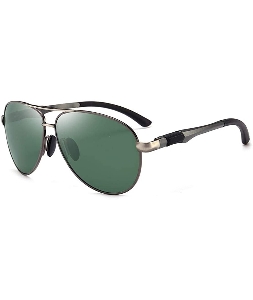 Sport Polarizing sunglasses sunglasses classic driving toad glasses - C2 Gun Frame Dark Green Sheet - CB18W53TU2M $32.04