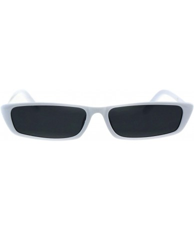 Rectangular Skinny Rectangular Frame Sunglasses Unisex Trendy Fashion Shades UV 400 - White - C418H7ZS062 $20.16