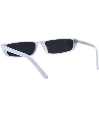 Rectangular Skinny Rectangular Frame Sunglasses Unisex Trendy Fashion Shades UV 400 - White - C418H7ZS062 $20.16