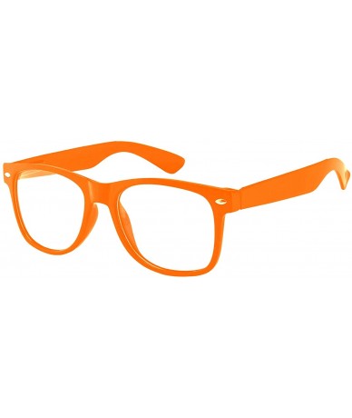 Wayfarer Vintage Style Sunglasses Clear Lenses Orange - CT1137TLXRR $19.60