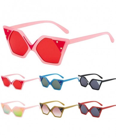 Oversized Reflective Oversized Sunglasses Polarized Protection - E - C918YM6MYDD $14.96