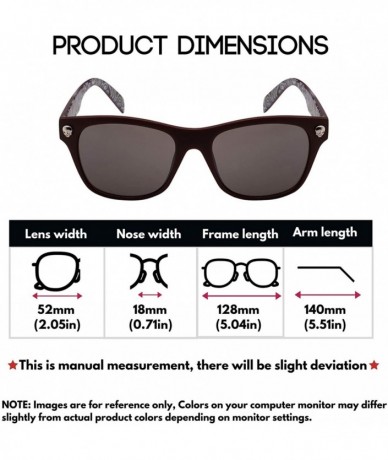 Rimless Horned Rim Skull Sunglasses with Solid Lens SK540886P-SD - Dark Red-set3 - C918Y3URX2G $29.86