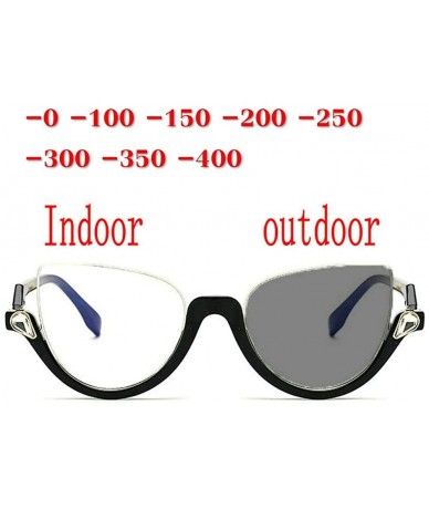 Oval Transition Sunglasses Photochromic Eyeglasses Finished - Black-150 - CG18Q52IDUU $39.57