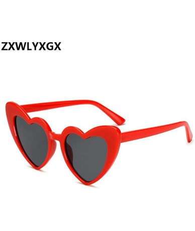 Cat Eye 2019 New Fashion Love Heart Sunglasses Women Cute Sexy Retro Cat Eye Vintage C1 - C3 - CR196R0I8SY $18.06