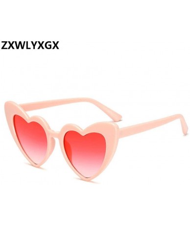 Cat Eye 2019 New Fashion Love Heart Sunglasses Women Cute Sexy Retro Cat Eye Vintage C1 - C3 - CR196R0I8SY $18.06