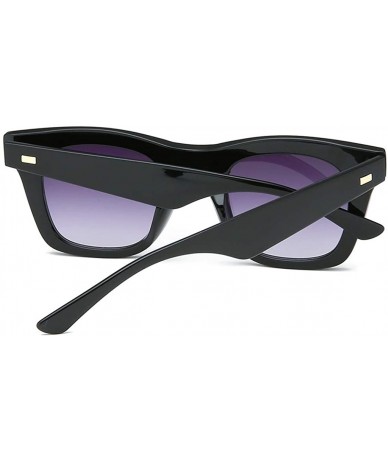 Wrap Women's Fashion Sunglasses Integrated Square Frame Width Sun Glasses - B - CQ18TQX9Q3G $15.32