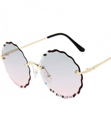 Oval RimlWomen Sunglasses 2019 Clear Alloy Frame Vintage Retro Designer Eyeglasses Adult Shades - Tea - CR197Y7EGUX $33.07