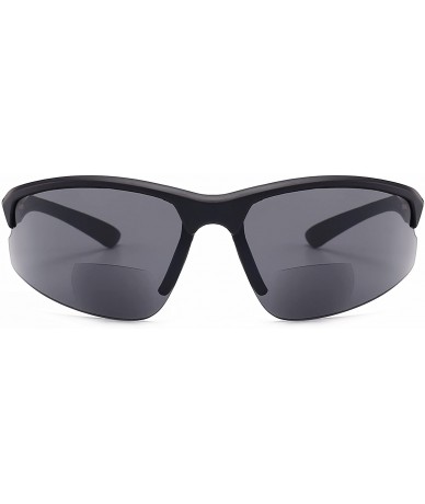 Sport Men Women Bi-focal Sport Sunglasses w/readers - Black Red - C118640AN6A $31.32