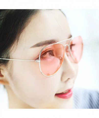 Square Clear Pink Sunglasses Women Men Ocean Blue Transparent Sun Glasses Candy Color Eyewear Pilot Lens Green - CF198AIC47D ...