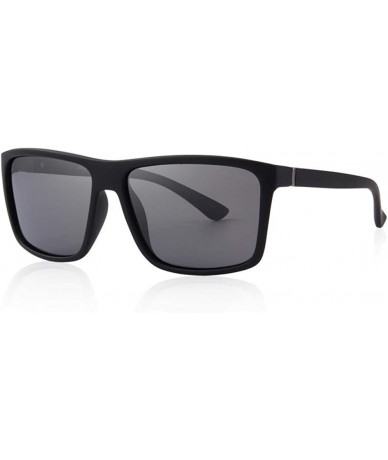 Aviator DESIGN Men Polarized Sunglasses Fashion Male Eyewear 100% UV C01 Black - C03 Silver - CQ18XE9CCW3 $29.09