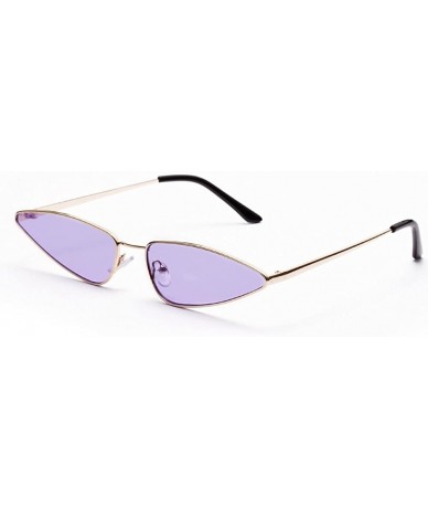 Cat Eye Vintage Cat Eye Sunglasses Women Small Frame Metal Retro Sun Glasses for Ladies - Purple - CC18DQKGRRT $19.85