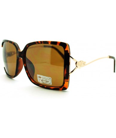 Square Truly Square Sunglasses Women's Oversized Designer Shades - Tortoise - C611POBUCZ5 $20.53