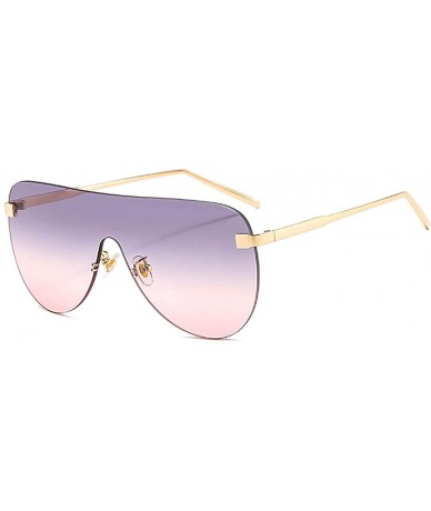 Shield Oversize Shield Visor Sunglasses Flat Top Mirrored Mono Lens 170mm - Gray&pink Lens - CA198S47QAC $27.48