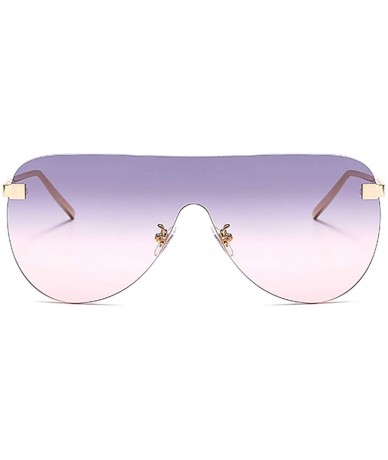 Shield Oversize Shield Visor Sunglasses Flat Top Mirrored Mono Lens 170mm - Gray&pink Lens - CA198S47QAC $27.48