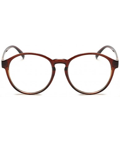 Round Student Myopia Glasses Fashion Retro Big-Frame Glasses Round Face - Brown - C518EAQA86K $47.20