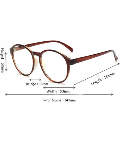 Round Student Myopia Glasses Fashion Retro Big-Frame Glasses Round Face - Brown - C518EAQA86K $47.20