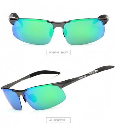 Rectangular Mens Sports Polarized Sunglasses UV Protection Fashion Sunglasses for Men Fishing Driving - C518GO58SY7 $35.61