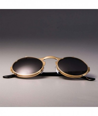 Round 3057 STEAMPUNK Metal Round Sunglasses Men Women Retro CIRCLE SUN GLASSES Fashion Eyewear Shades UV Protection - C7197ZA...