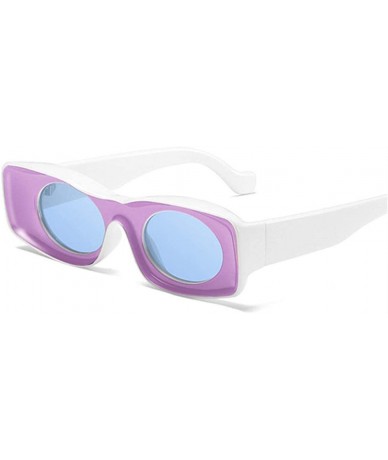 Oversized Women Fashion Hip Hot Sunglasses Luxury Brand Designer 90s Sun Glasses Men Blue - Pink - C318YKUGXCH $19.29