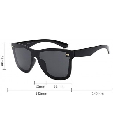 Goggle Siamese Sunglasses Men Sunglasses Colorful Retro Sun Glasses Pink Mirror Shades - Black - C1194ODO4HD $40.27