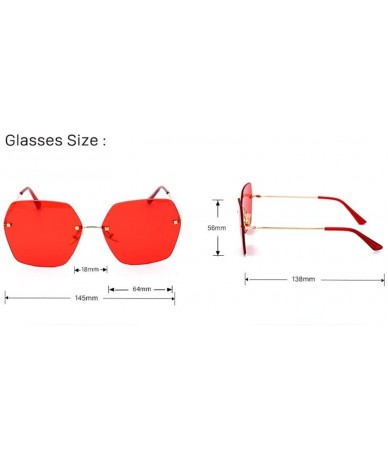 Sport Polygonal Frameless Metal Sunglasses Simple Fashion Elegant Sun Mirror - 3 - CW190NAS0U7 $62.26