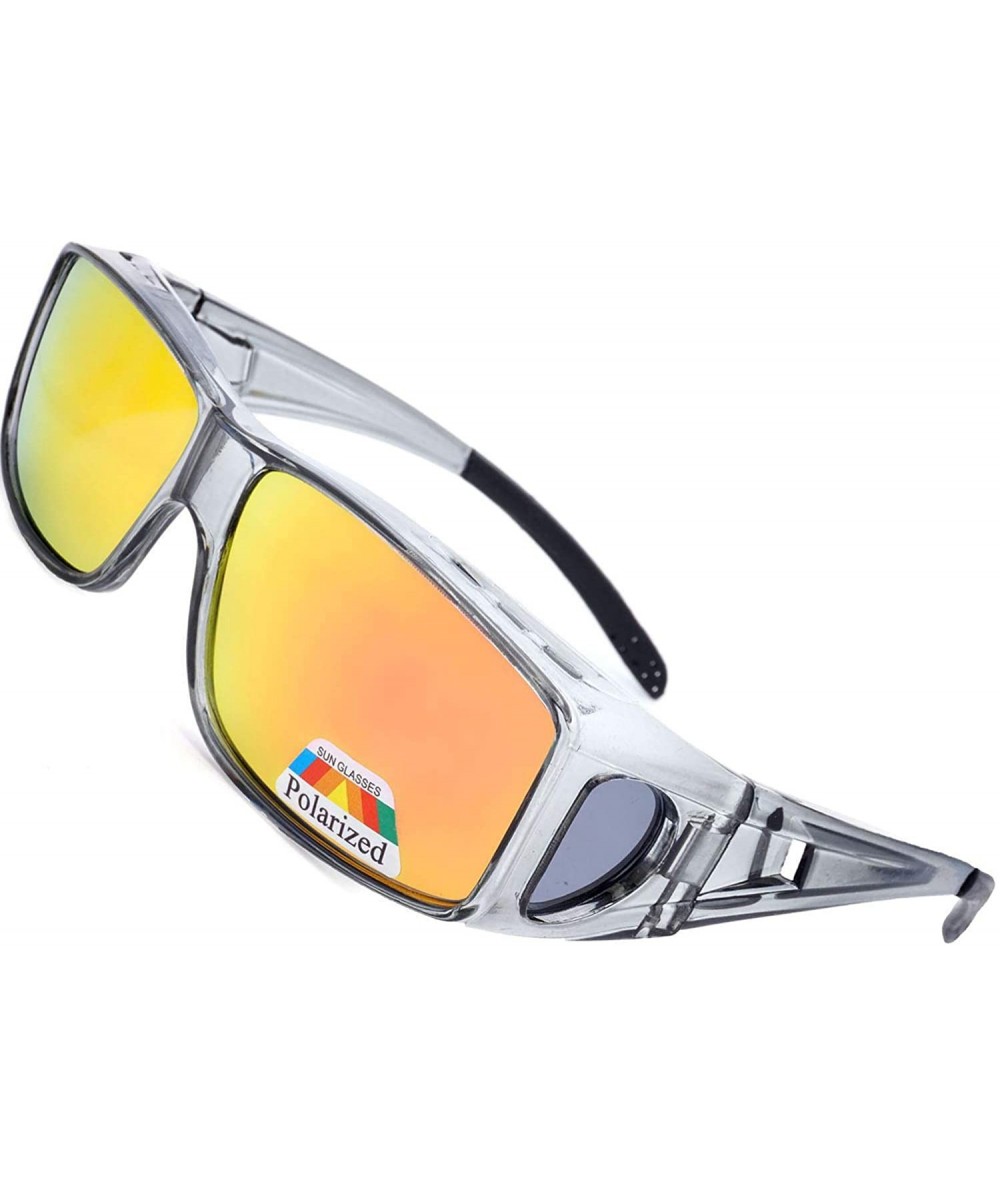 Goggle Polarized Rectangular Glasses Sunglasses Protection - 9 - CL18GA5EIEM $27.40