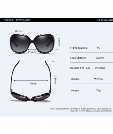 Oversized Ms. Sunglasses Polarized Sunglasses Big Frame Driving Ultraviolet Protection - B - CD18Q0IN5S2 $45.05