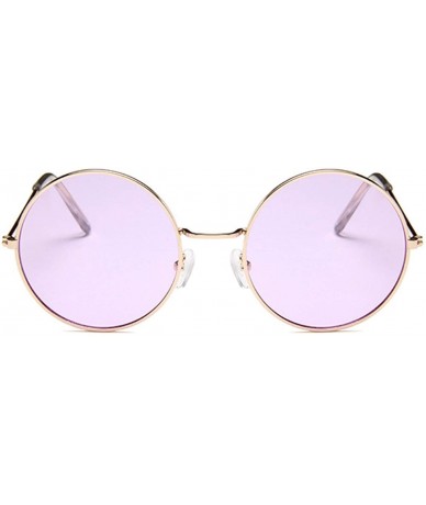 Round Round Small Sunglasses Women Er Vintage Metal Cheap Sun Glasses Female Retro Circle Eyewear - Goldpurple - C8198AGYE5I ...