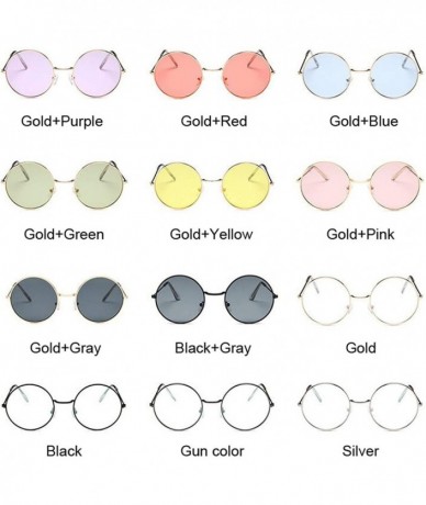 Round Round Small Sunglasses Women Er Vintage Metal Cheap Sun Glasses Female Retro Circle Eyewear - Goldpurple - C8198AGYE5I ...