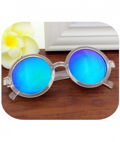 Goggle Vintage Small Round Sunglasses Women Men Classic Retro Coating Sun Glasses Driving Eyewear Black Red - Green - C1199CL...